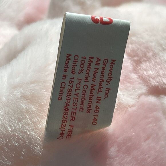 Puppy Love Floppy Pink Dog Plush Stuffed Animal Toy Heart Nose Soft Blue Eyes - Picture 6 of 12